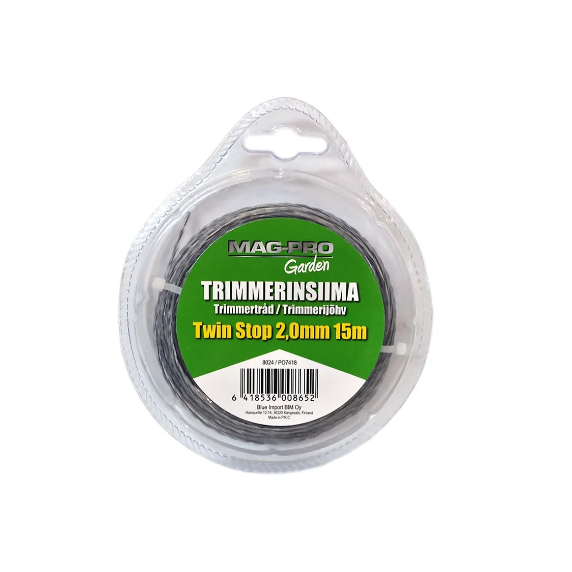 MAG-PRO GARDEN TRIMMERINSIIMA KIERRETTY, TWIN STOP 2,0 MM 15M