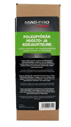 MAG-PRO TOOLS POLKUPYÖRÄN HUOLTO- JA KORJAUSTELINE SEINÄÄN, TERÄS