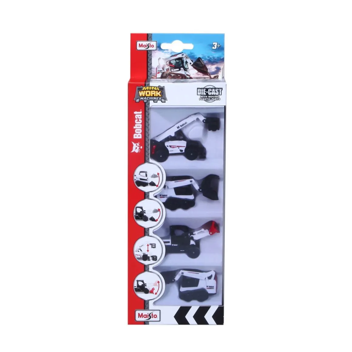 MAISTO BOBCAT MINI AJONEUVOT 4 KPL