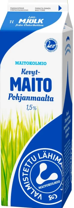 MAITOKOLMIO KEVYTMAITO 1L