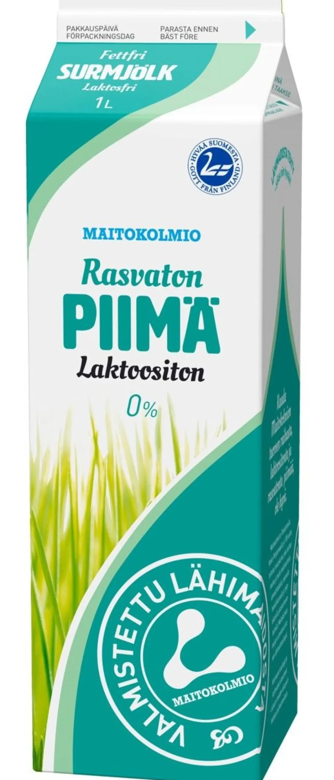 MAITOKOLMIO RASVATON PIIMÄ LAKTON 1L