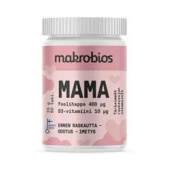 MAKROBIOS MAMA FOOLIHAPPO + D3 TABLETTI 60 KPL