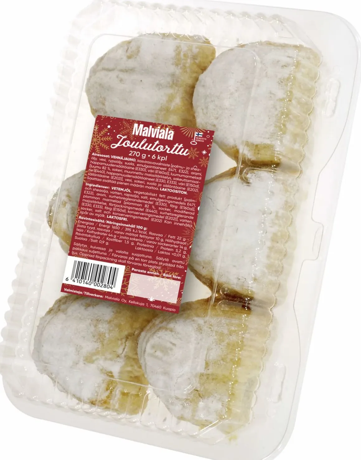 MALVIALA PERINTEINEN JOULUTORTTU 6KPL 270 G