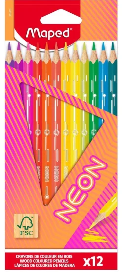 MAPED VÄRIKYNÄ NEON FSC 12KPL