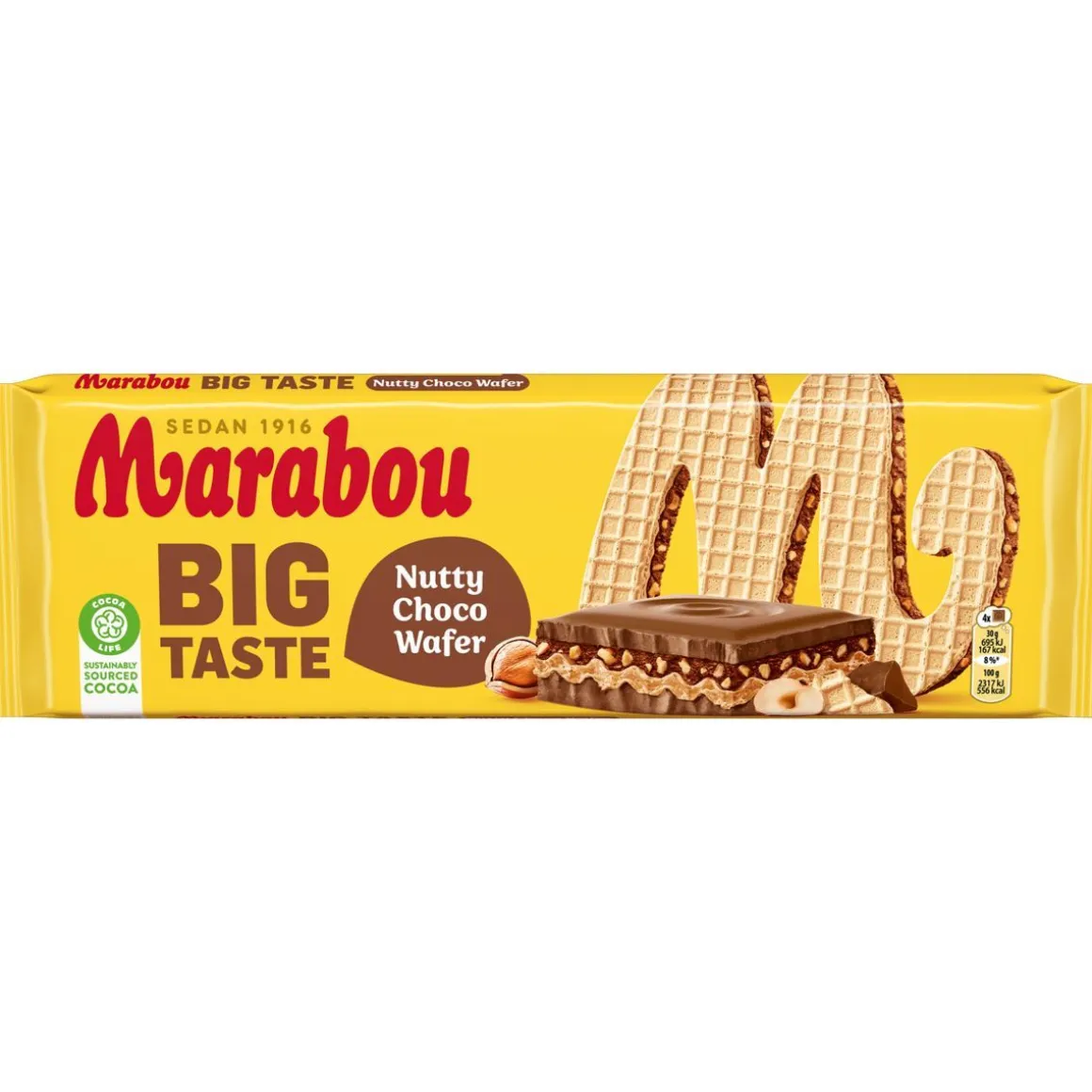 MARABOU BIG TASTE NUTTY CHOCO WAFER SUKLAALEVY 270 G