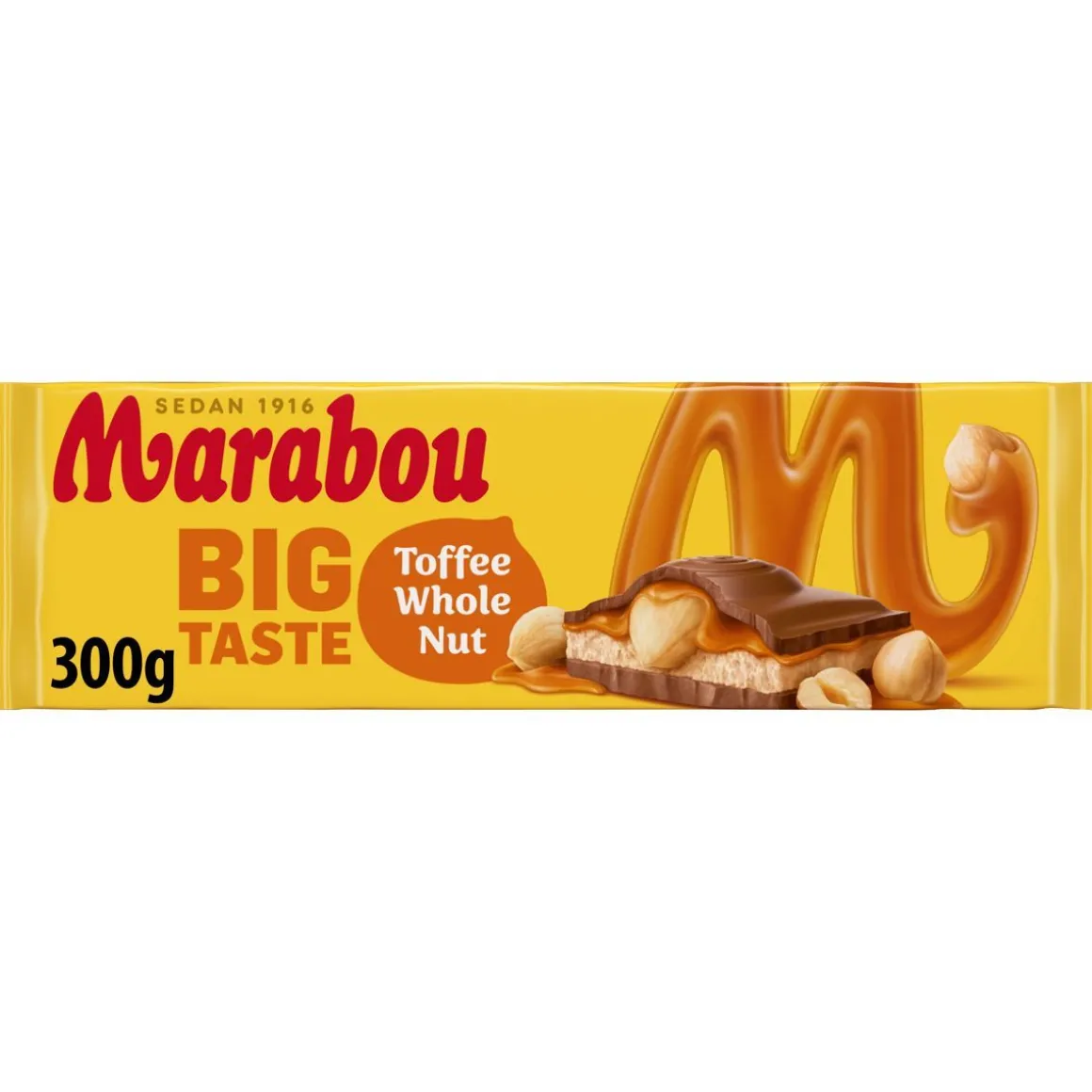 MARABOU BIG TASTE TOFFEE WHOLE NUT SUKLAALEVY 300 G