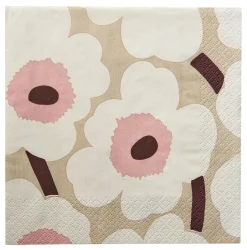 MARIMEKKO LAUTASLIINA UNIKKO BEIGEROOSA 20KPL/33CM