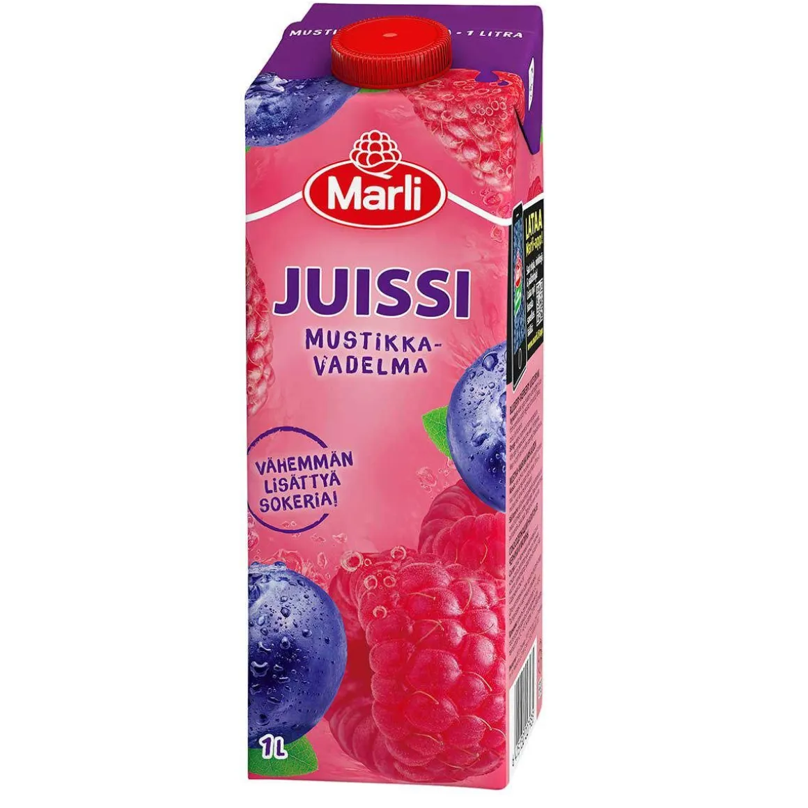 MARLI JUISSI MUSTIKKA-VADELMA 1 L