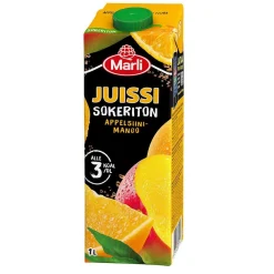 MARLI JUISSI SOKERITON APPELSIINI-MANGOMEHUJUOMA 1L