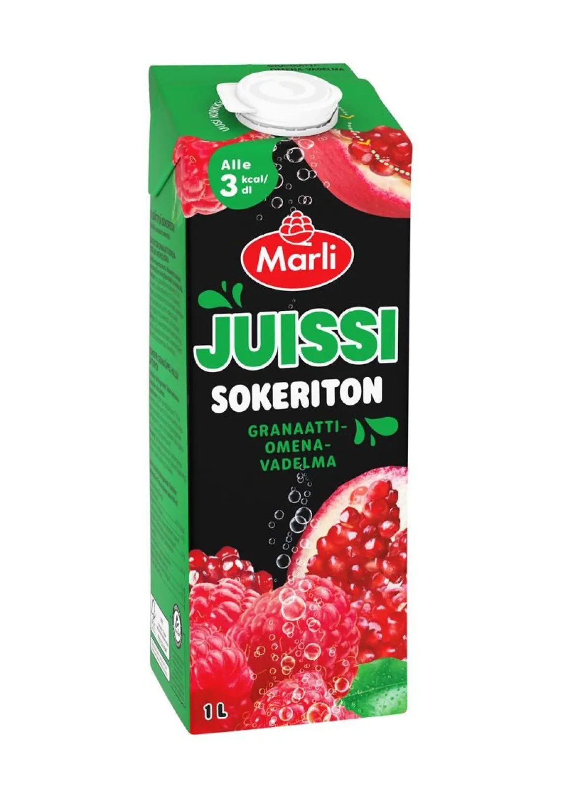 MARLI JUISSI SOKERITON GRANAATTIOMENA-VADELMA 1 L