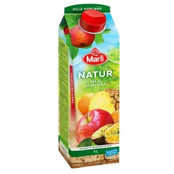 MARLI NATUR NELJÄ HEDELMÄÄ TÄYSMEHU 1L