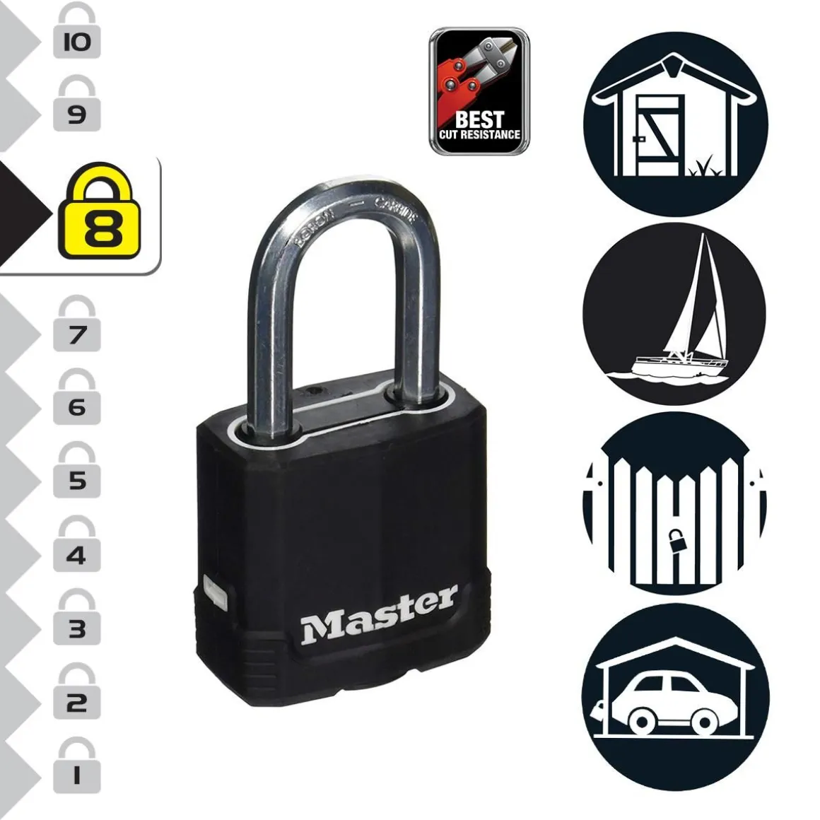 MASTERLOCK RIIPPULUKKO M115EURD 49MM