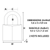 MASTERLOCK RIIPPULUKKO MAGNUM CAD20 20MM