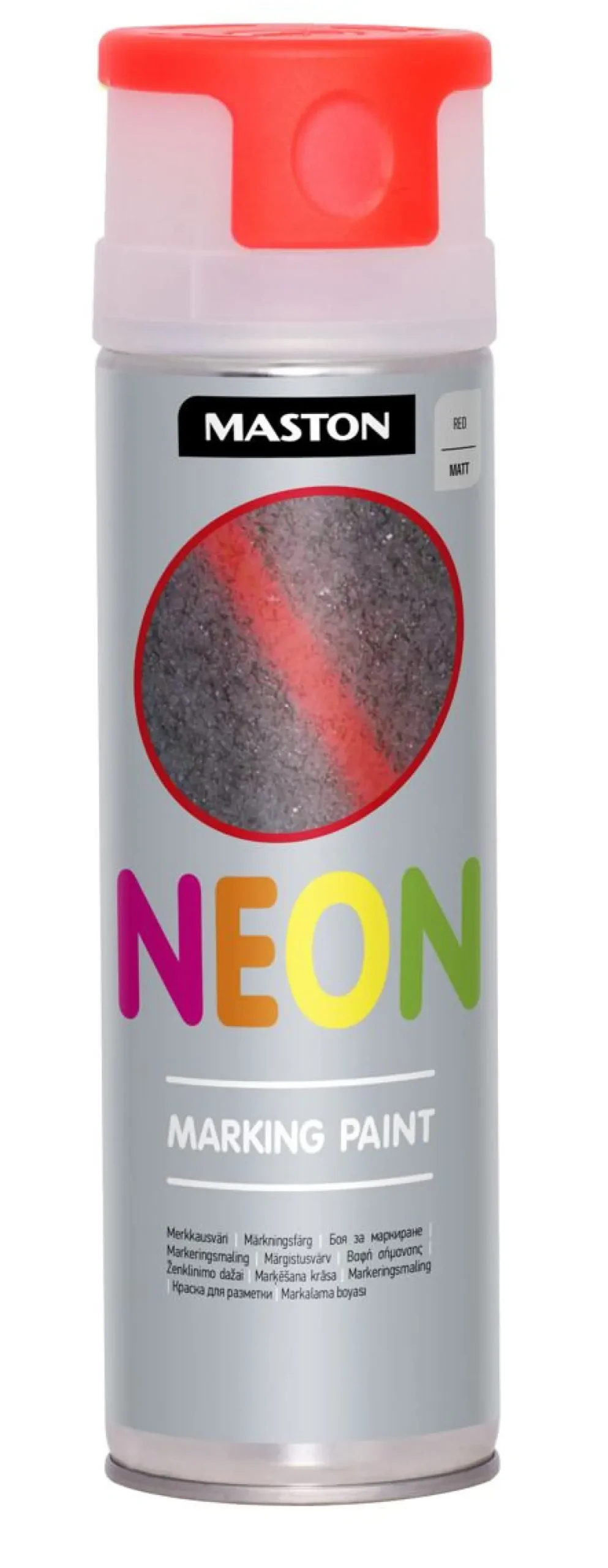 MASTON MERKKAUSVÄRISPRAY NEON PUNAINEN 500 ML