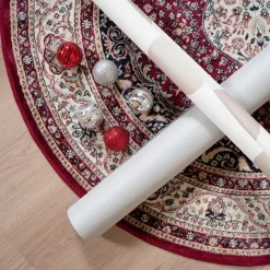 MATTOKYMPPI VISKOOSIMATTO 100CM PYÖREÄ PUNAINEN