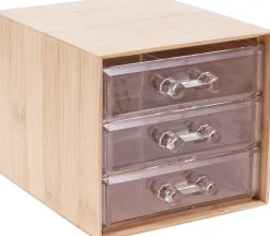 MEIKKIEN JÄRJESTÄJÄ 15,2X12,2X10,3CM BAMBUA