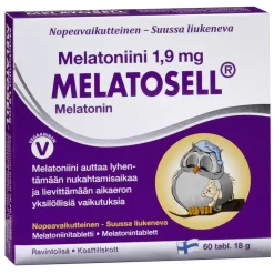 MELATOSELL MELATONIINI 1,9MG 60 KPL