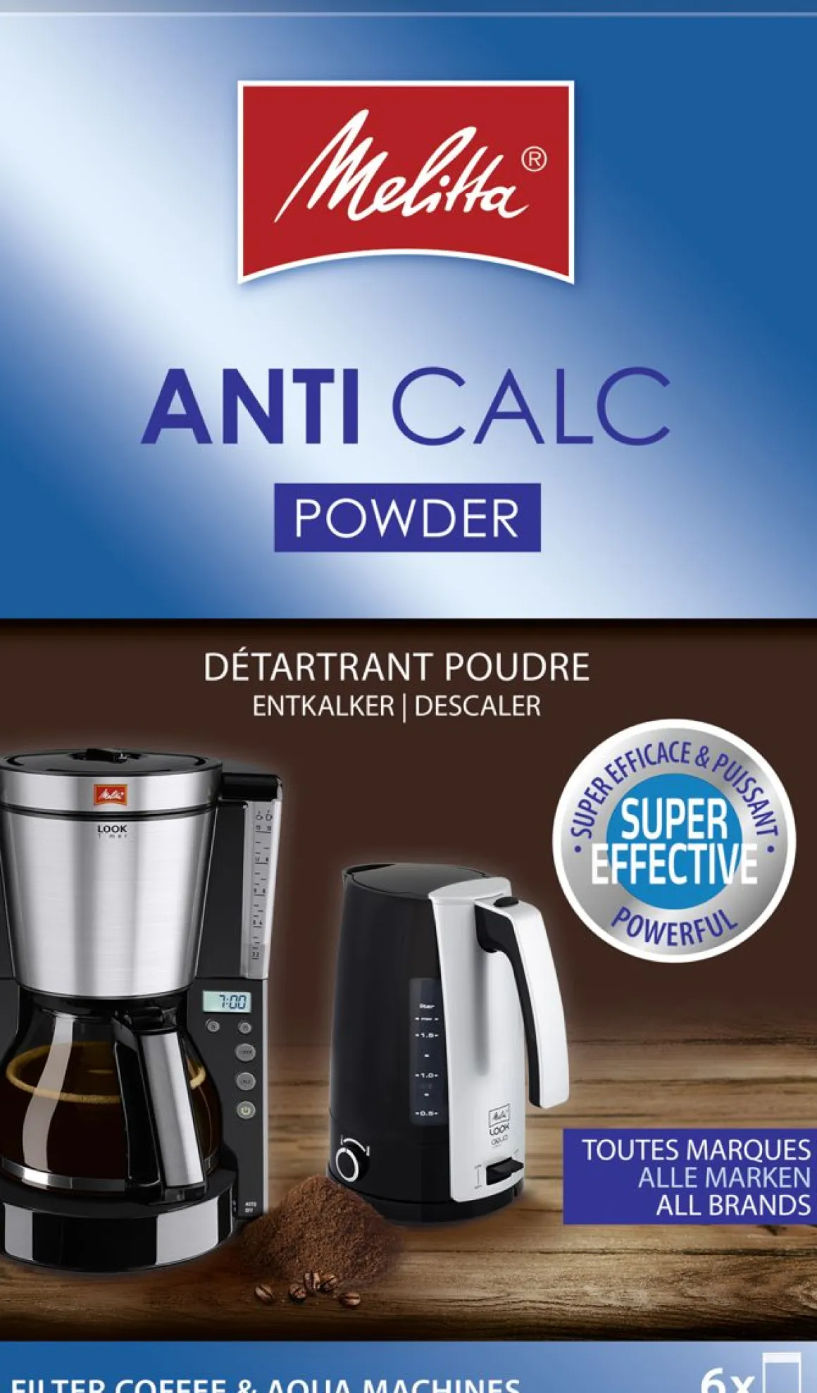 MELITTA ANTI CALC KALKINPOISTOJAUHE 6KPL 120 G