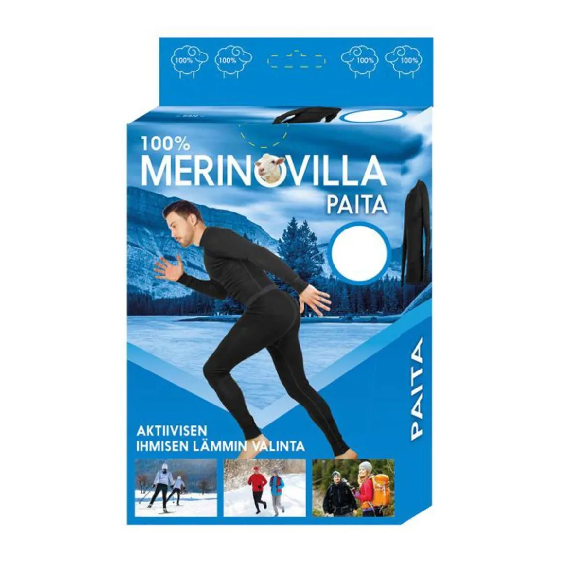100 % MERINOVILLA ALUSPAITA MIESTEN XXL