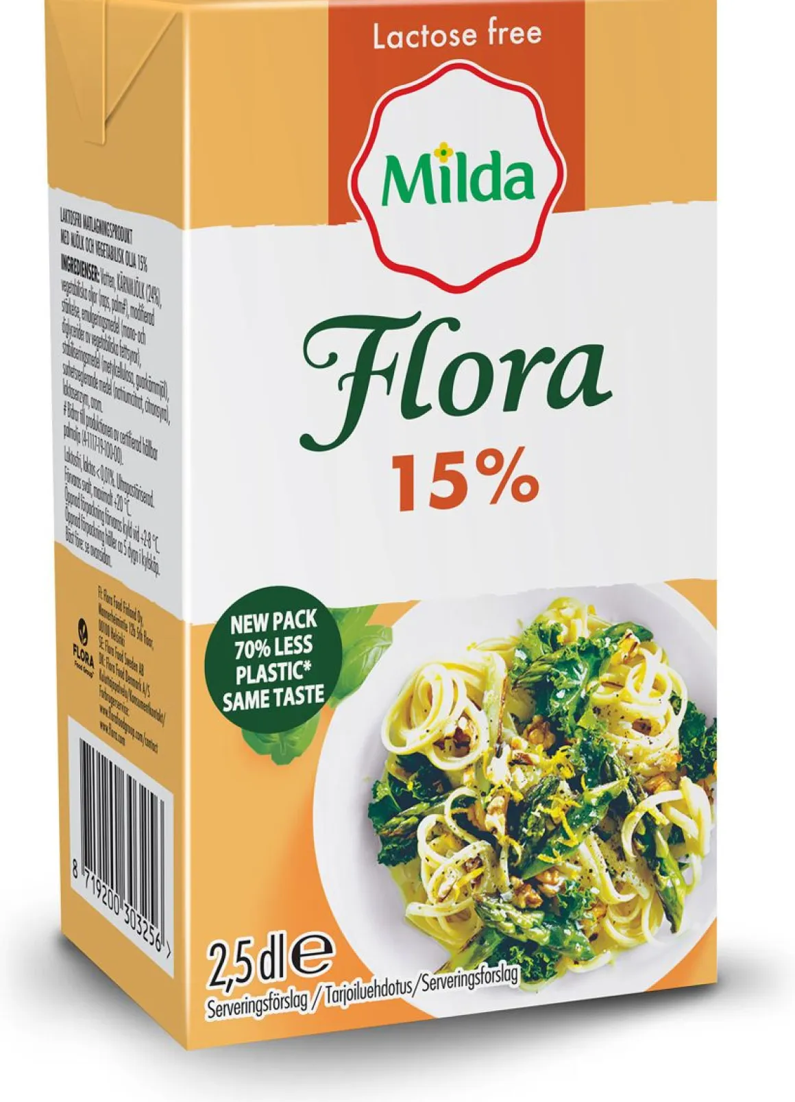 MILDA FLORA RUOKA 15% LAKTON 250 ML