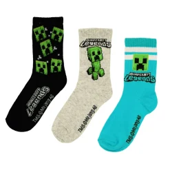 MINECRAFT LASTEN SPORT SUKAT 3-PACK 35/38