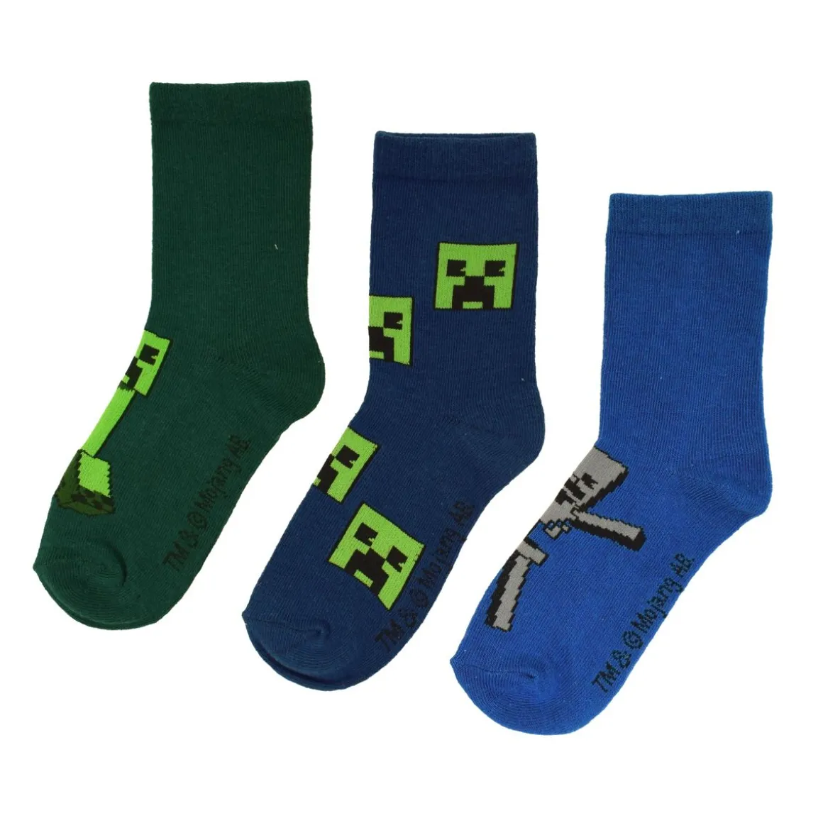 MINECRAFT LASTEN SUKAT 3-PACK 31/34