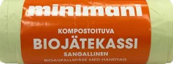 MINIMANI BIOJÄTEKASSI 30L SANGALLINEN 15 KPL