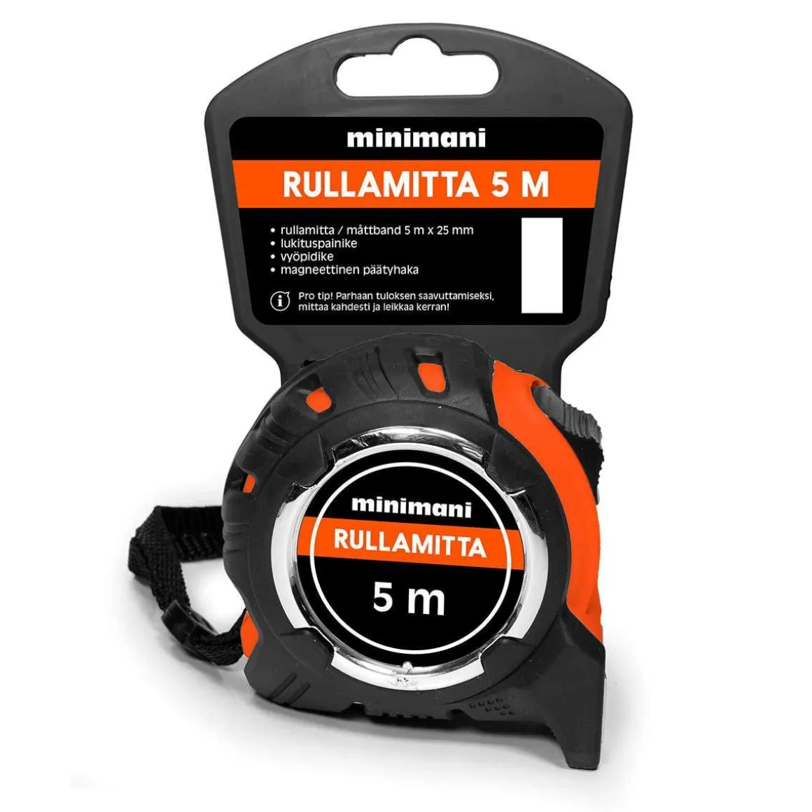 MINIMANI RULLAMITTA 5M MAGNEETEILLA