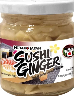 MIYAKO SUSHI GINGER PICKLED WHITE 6 KPL 190 G