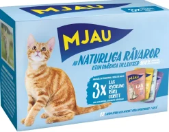 MJAU LAJITELMA LIHA&KALA HYYTELÖSSÄ 12*85G 1,02 KG