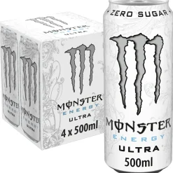 MONSTER ENERGY ULTRA WHITE 0,5 TLK 4-PACK 2 L