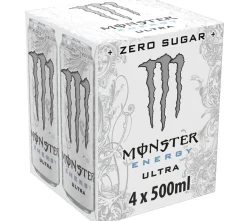 MONSTER ENERGY ULTRA WHITE 0,5 TLK 4-PACK 2 L