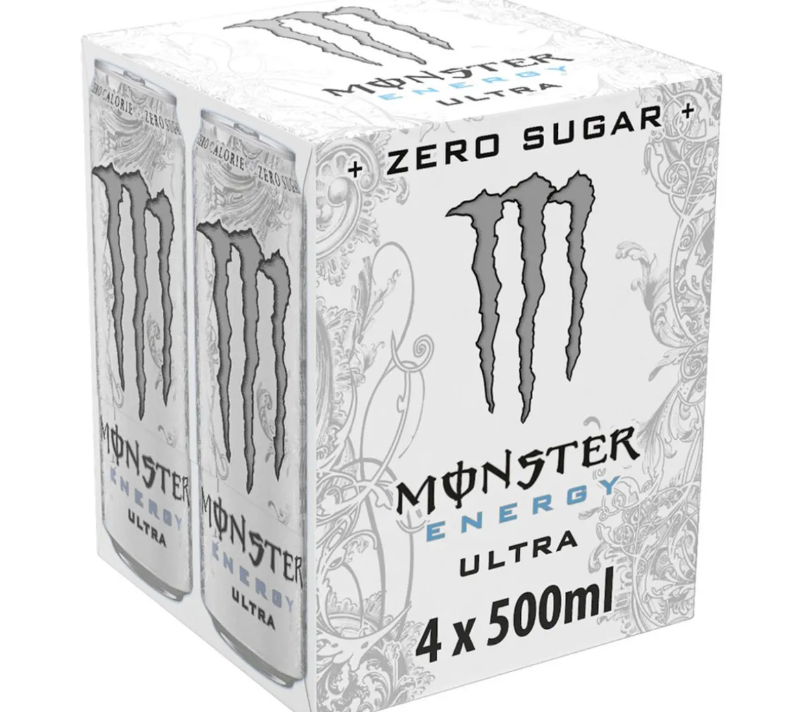MONSTER ENERGY ULTRA WHITE 0,5 TLK 4-PACK 2 L