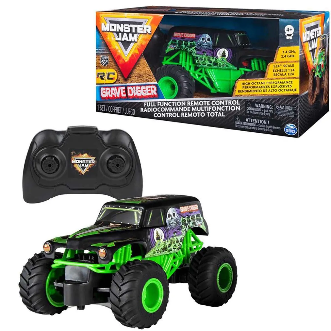 MONSTER JAM KAUKO-OHJATTAVA AUTO RC 1:24