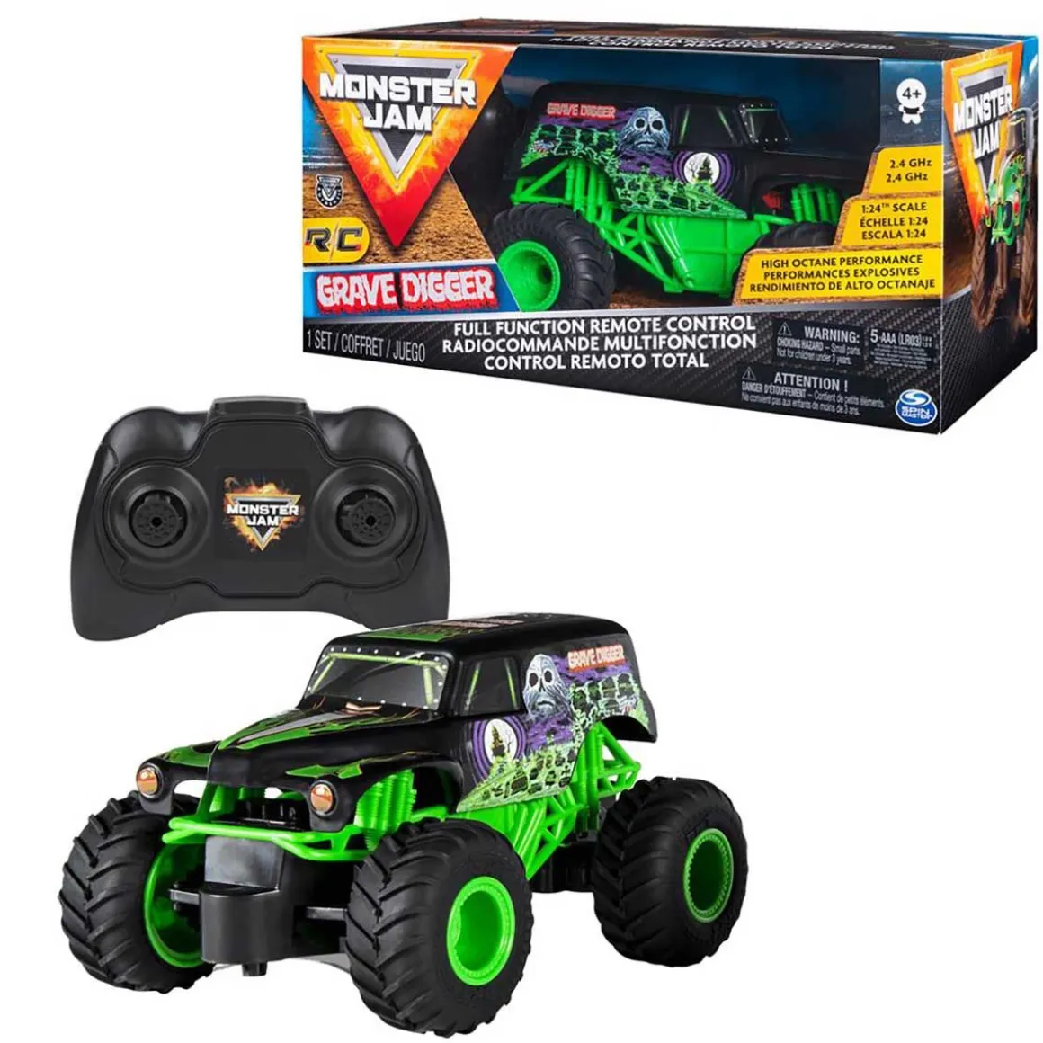 MONSTER JAM KAUKO-OHJATTAVA AUTO RC 1:24
