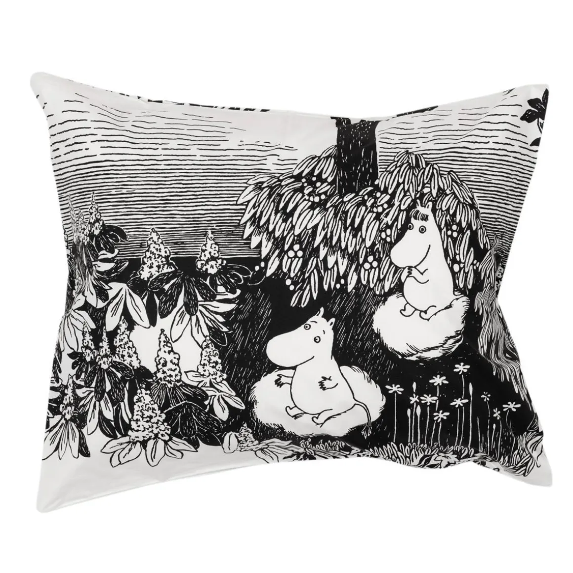 MOOMIN TYYNYLIINA UNELMOIDAAN 50X60CM MUSTA-VALKOINEN