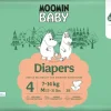 MOOMIN BABY DIAPERS TEIPPIVAIPPA 4 - 7-14 KG 38 KPL