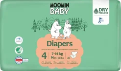 MOOMIN BABY DIAPERS TEIPPIVAIPPA 4 - 7-14 KG 38 KPL