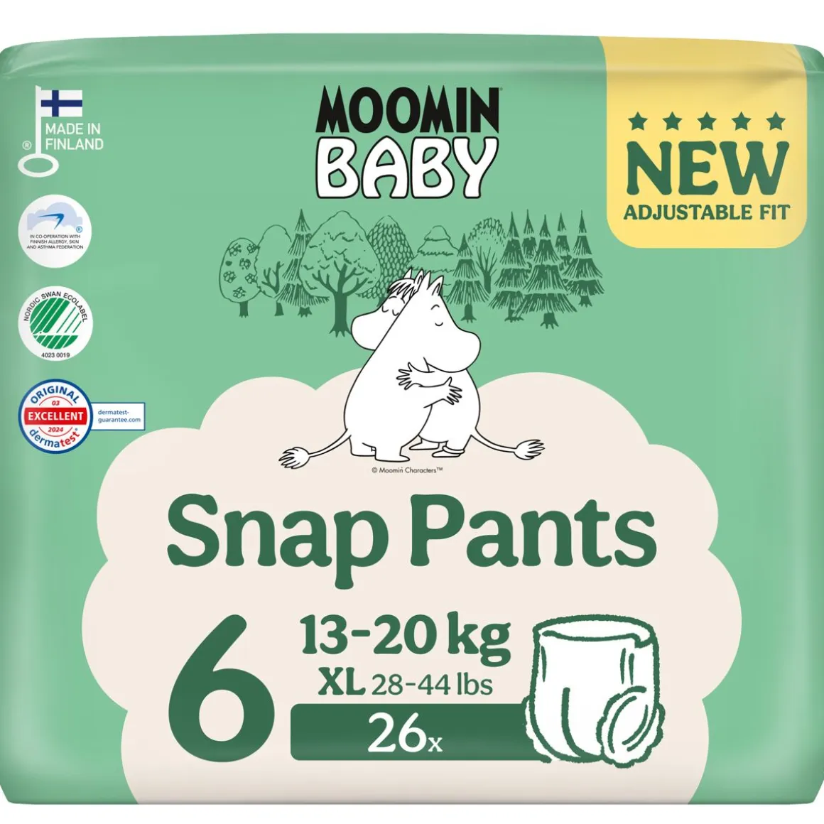 MOOMIN BABY SNAP PANTS HOUSUVAIPPA 6 -26 KPL 13-20 KG 26 KPL