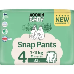 MOOMIN BABY SNAP PANTS HOUSUVAIPPA 4-32 KPL, 7-11 KG 32 KPL