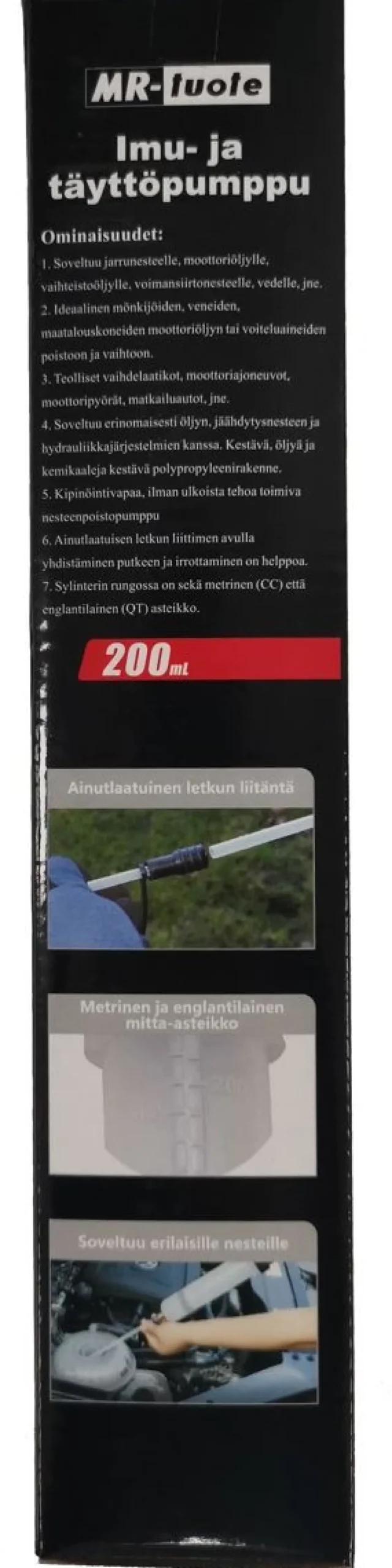 MR-TUOTE IMU- JA TÄYTTÖPUMPPU 200 ML