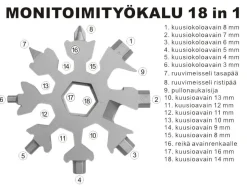 MR-TUOTE MONITOIMITYÖKALU 18 IN 1 "SNOWFLAKE"