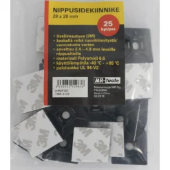 MR-TUOTE NIPPUSIDEKIINNIKE 28*28 MM 3M, 25 KPL