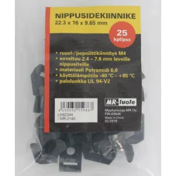 MR-TUOTE NIPPUSIDEKIINNIKE MAX. 7.6 MM/M4, 25 KPL
