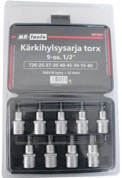 MR-TUOTE TORX KÄRKISARJA 9-OS. 1/2", T20-60