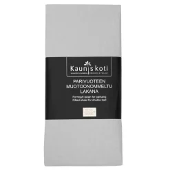 MUOTOONOMMELTU ALUSLAKANA 120X200CM+20CM T.HARMAA
