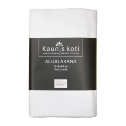 MUOTOONOMMELTU ALUSLAKANA 120X200+20CM VALKOINEN