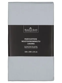 MUOTOONOMMELTU ALUSLAKANA 160X200CM+20CM V.HARMAA