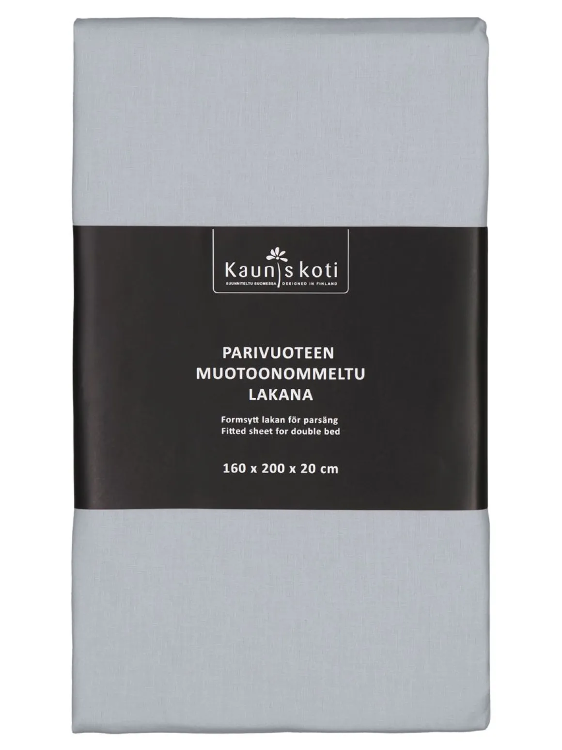 MUOTOONOMMELTU ALUSLAKANA 160X200CM+20CM V.HARMAA