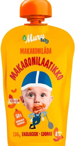 MURU BABY MAKARONILAATIKKO 8 KK LUOMU 130 G